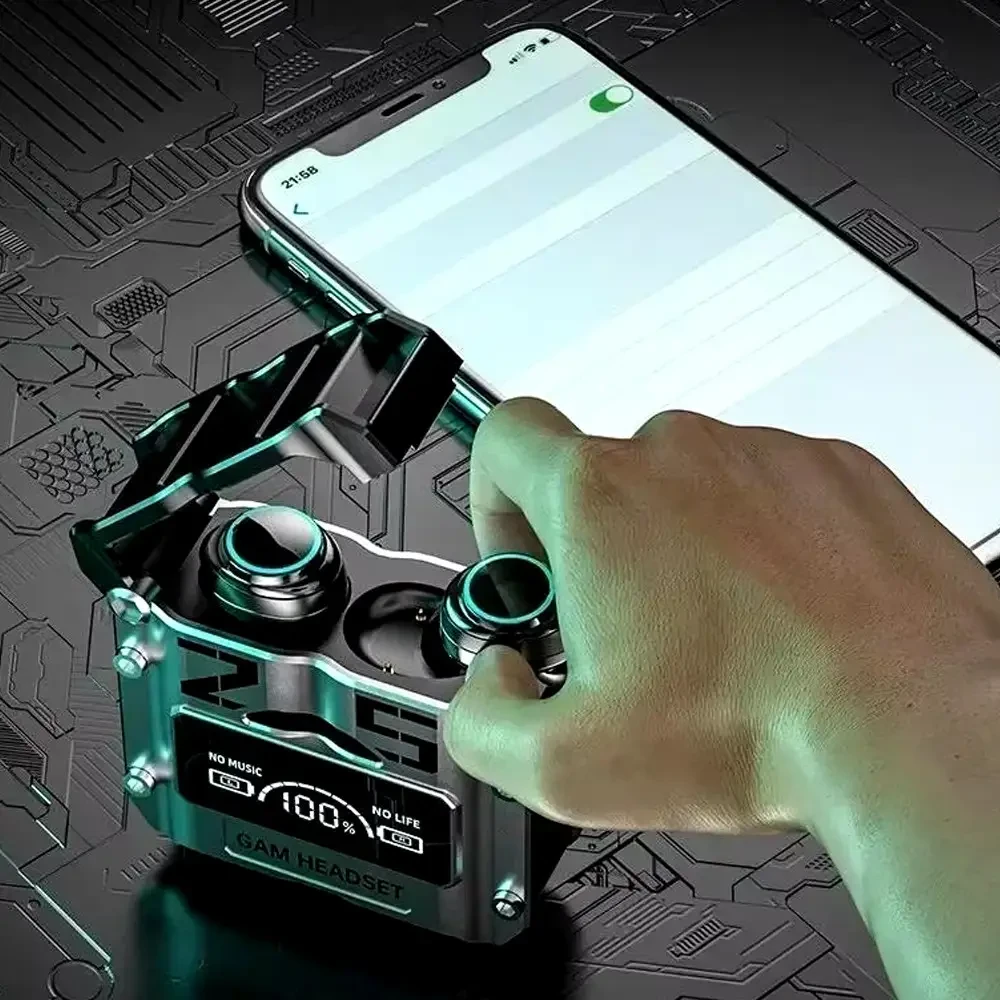 Безпровідні навушники M25 Bluetooth із кейсом та Power Bank