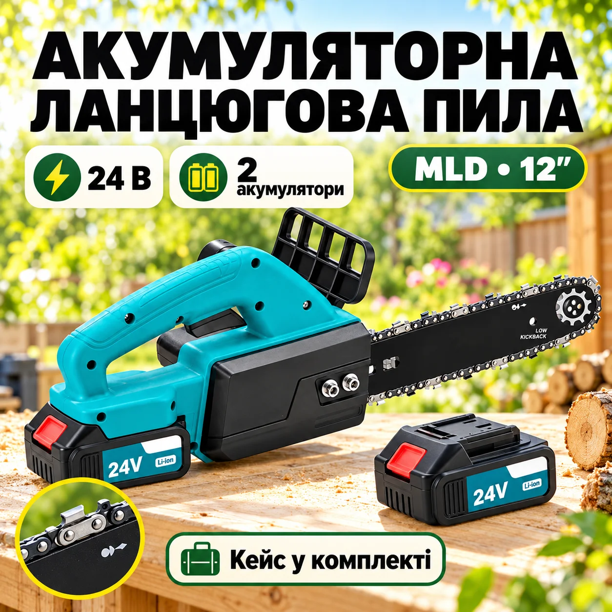 Електропила MLD 12″ з кейсом