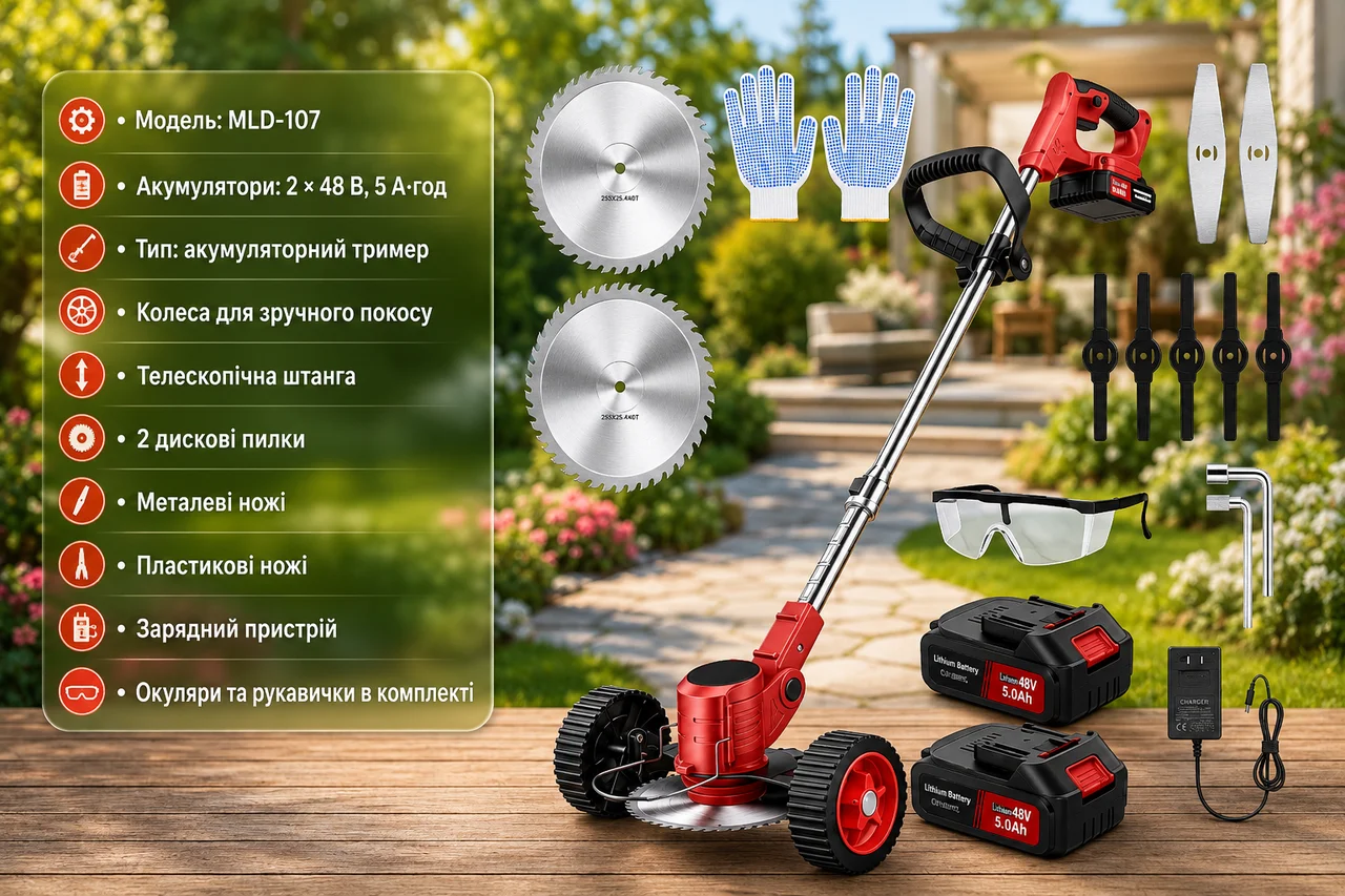 Газонокосарка/акумуляторний тример MLD-107