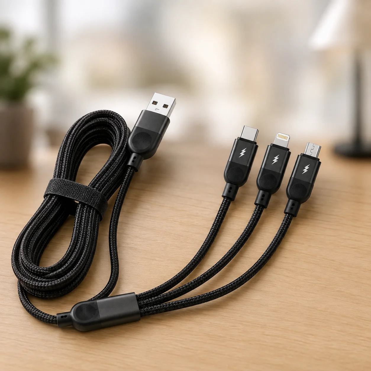 Кабель 3 в 1 USB Type-C/Lightning/Micro USB 26X-202