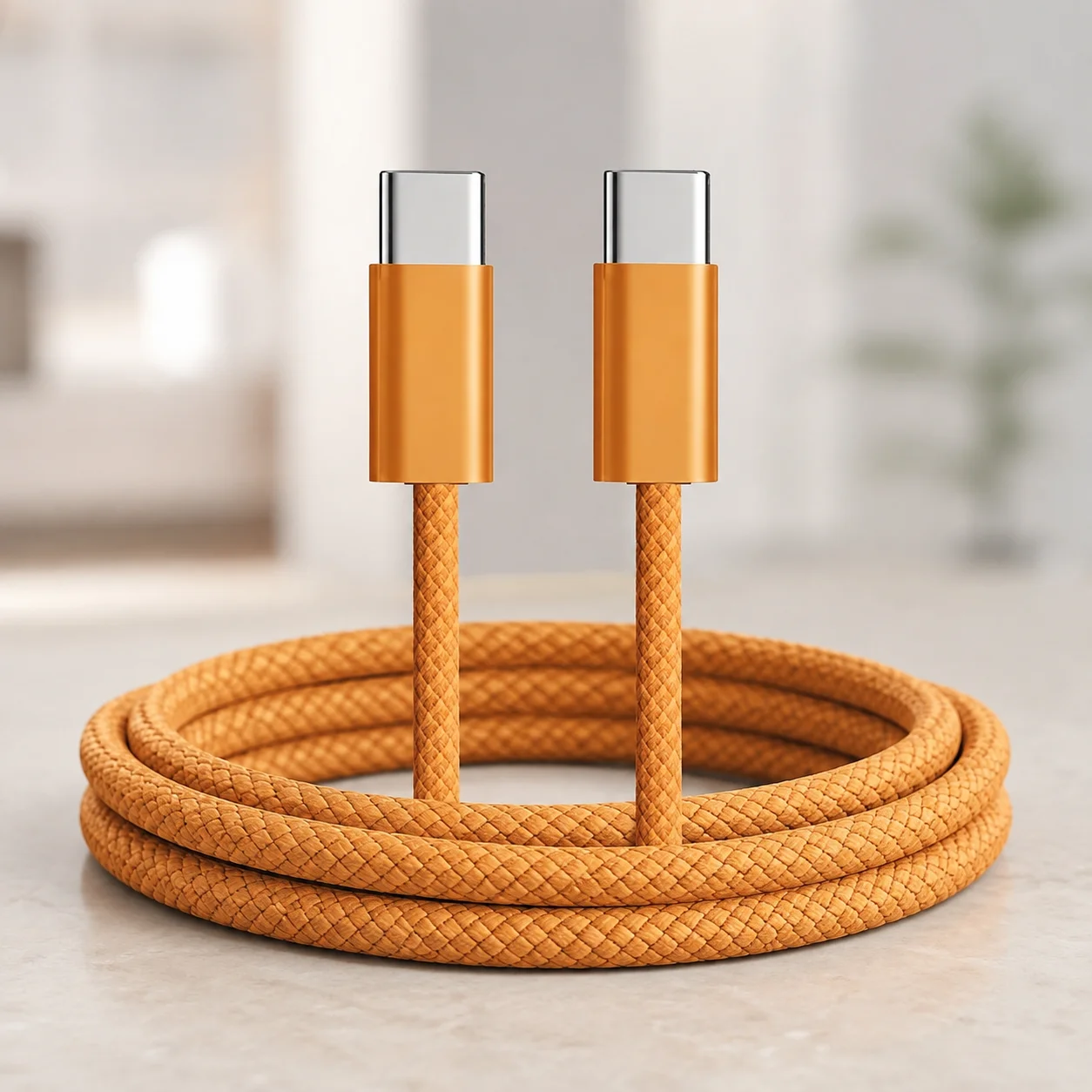 Кабель USB Type-C — USB Type-C 60W, тканинний, 1 м із ключем для SIM-карти 26X-196