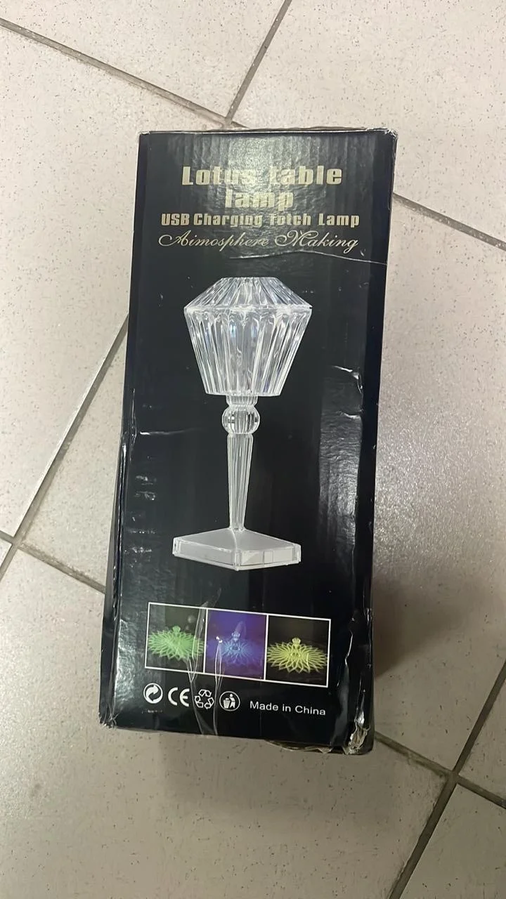Настільна декоративна лампа DSL Crystal Lamp з RGB підсвіткою на 16 кольорів