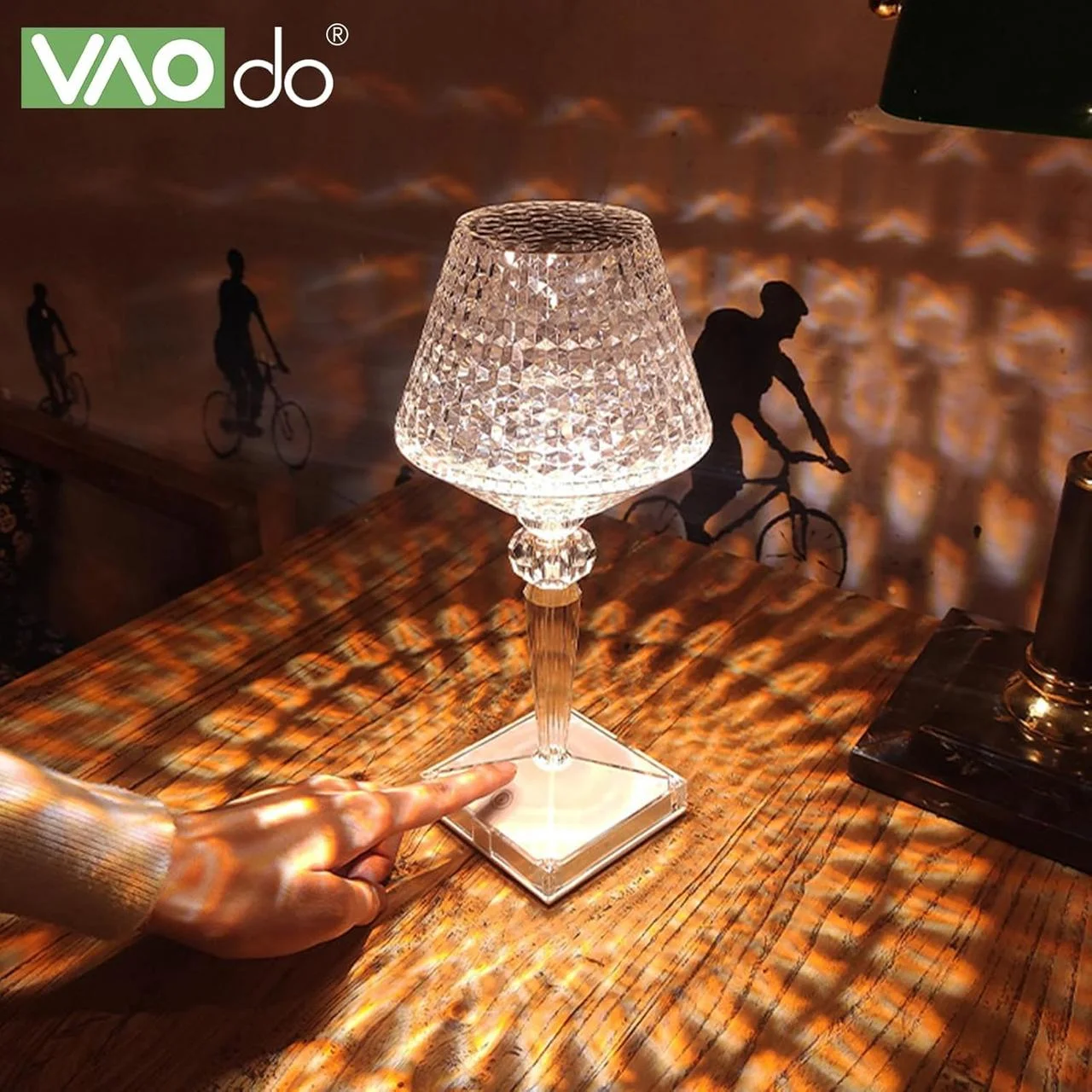 Настільна лампа Crystal Table Lamp RGB з сенсорним керуванням та пультом