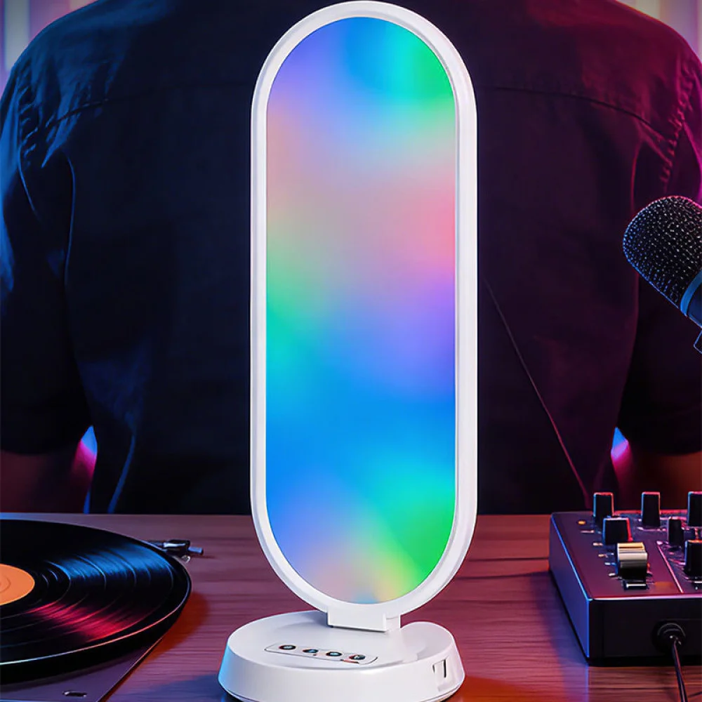 Настільна світлодіодна лампа MJ-52 з RGB та пультом, 3000–6500 К
