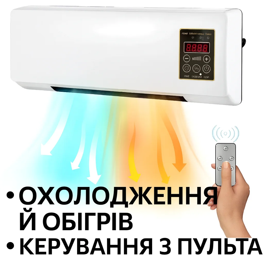 Настінний мобільний кондиціонер Wall Air Cooler 800 Вт, пульт, 3 режими