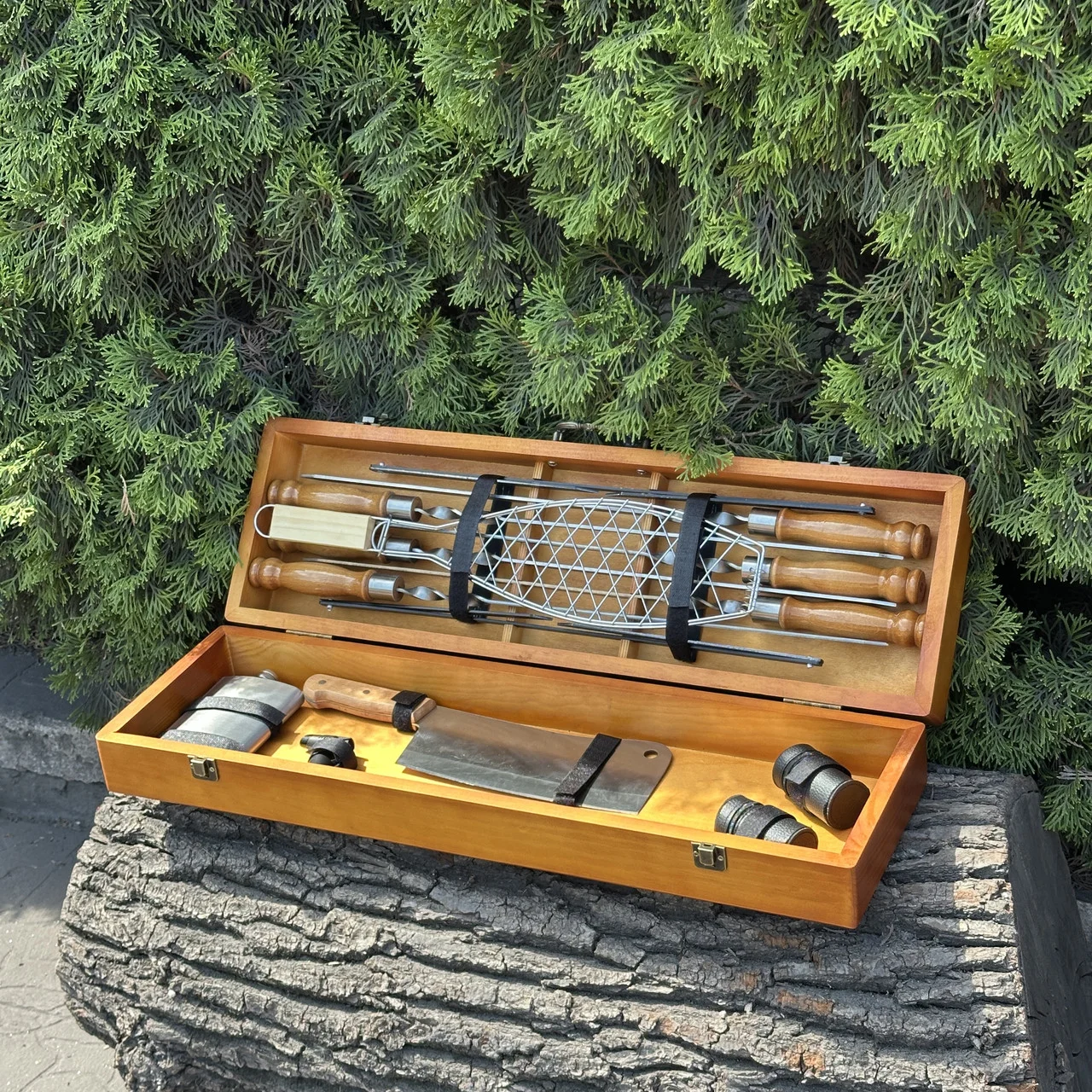 Подарунковий набір шампурів Майстер BBQ світлий