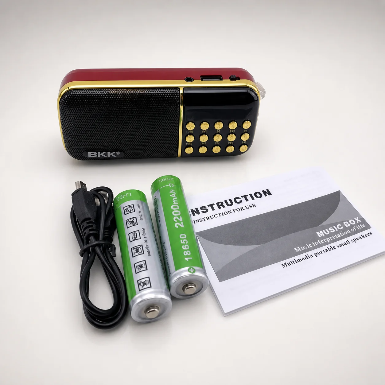 Портативний радіоприймач B851SS із FM‑тюнером, LED‑дисплеєм, microSD, USB та роз’ємом для навушників