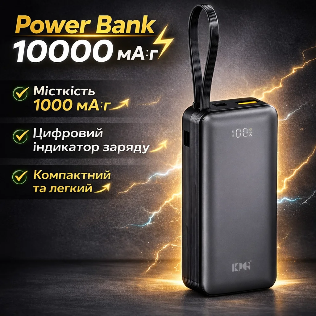 Повербанк King Power KPG-109, 10000 мА·год