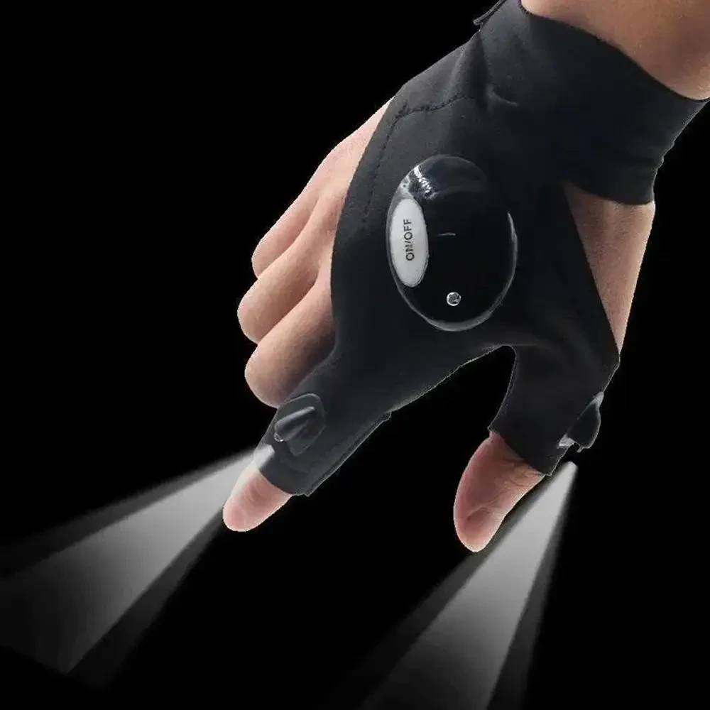 Рукавичка з вбудованим ліхтариком Glove Light, чорна