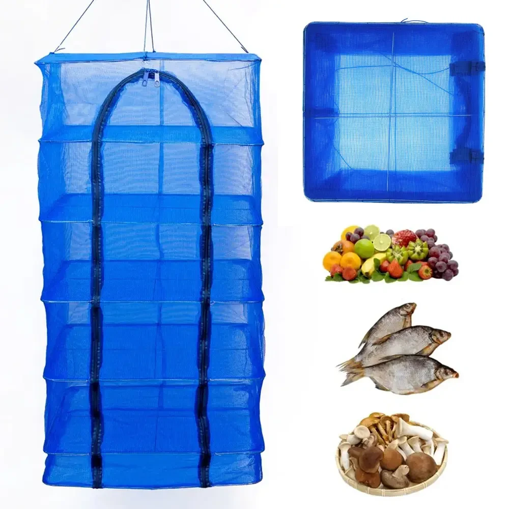 Сітка для сушіння риби, овочів і фруктів (50×50×100 см), 5 ярусів