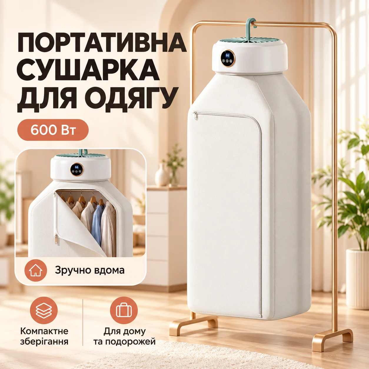 Складана електрична сушарка для одягу DRYING CLOTH HEATER
