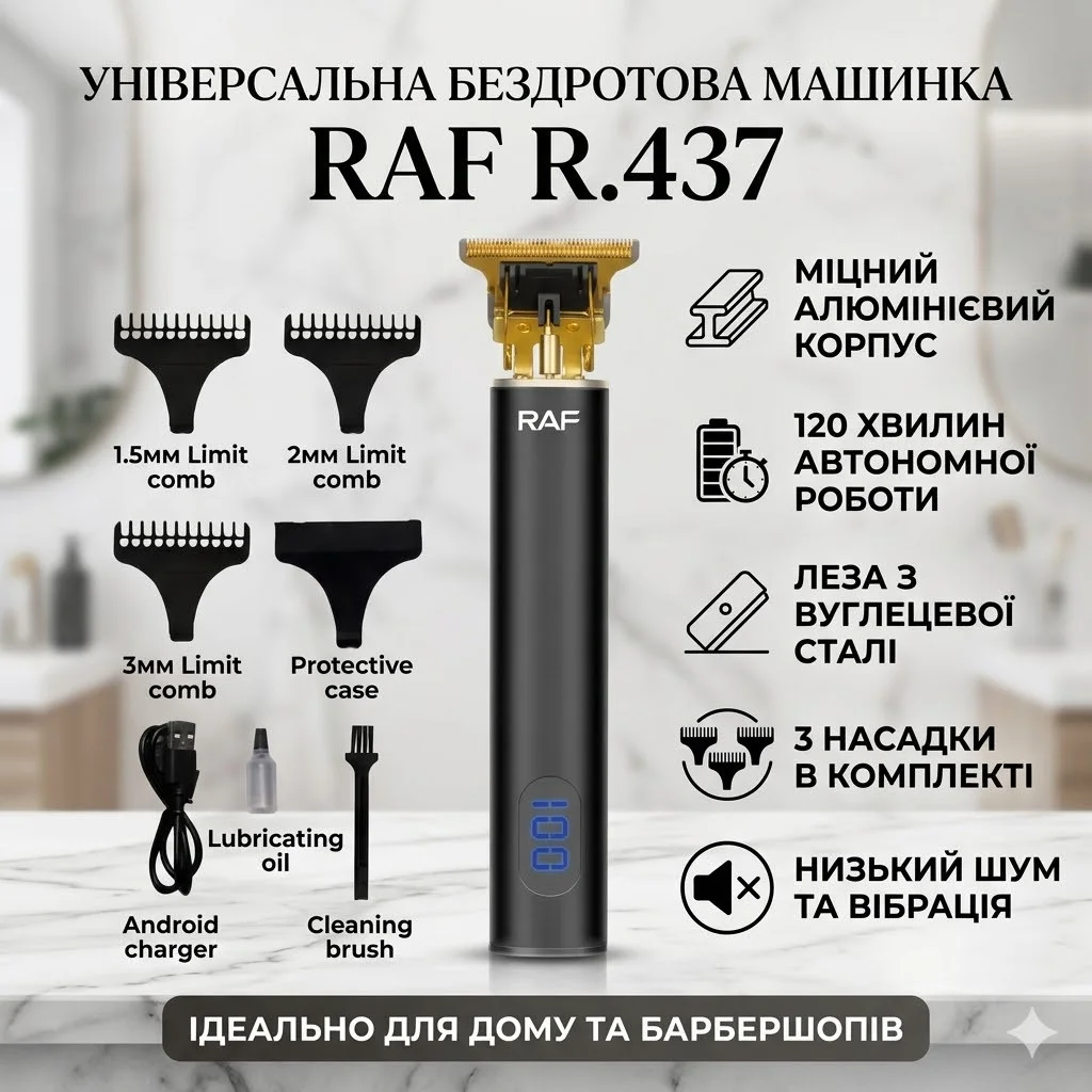 Універсальна машинка для стриження RAF R.437