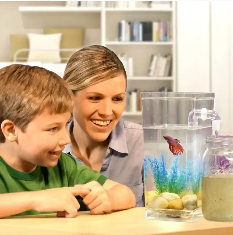 Уцінений акваріум My Fun Fish LK202310-5 із системою самоочищення та світлодіодною підсвіткою