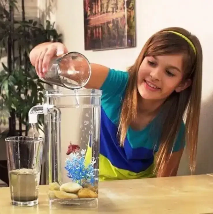 Уцінений акваріум My Fun Fish LK202310-5 із системою самоочищення та світлодіодною підсвіткою