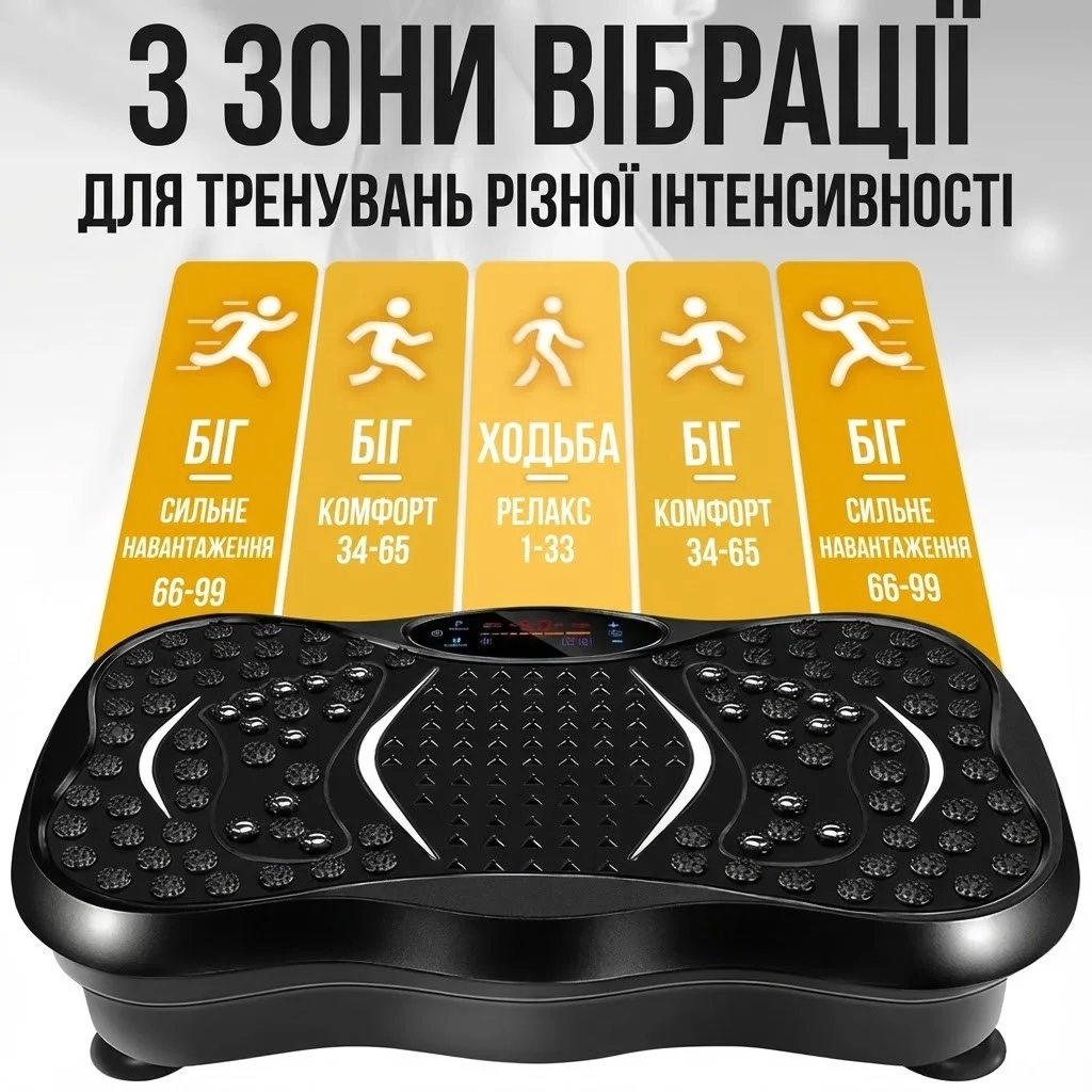 Віброплатформа для фітнесу з еспандерами
