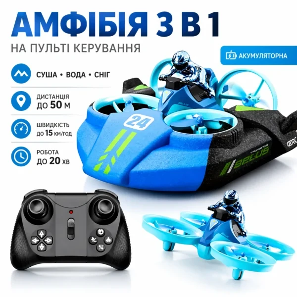 Всюдихід-трансформер 3-в-1: машина, човен, амфібія