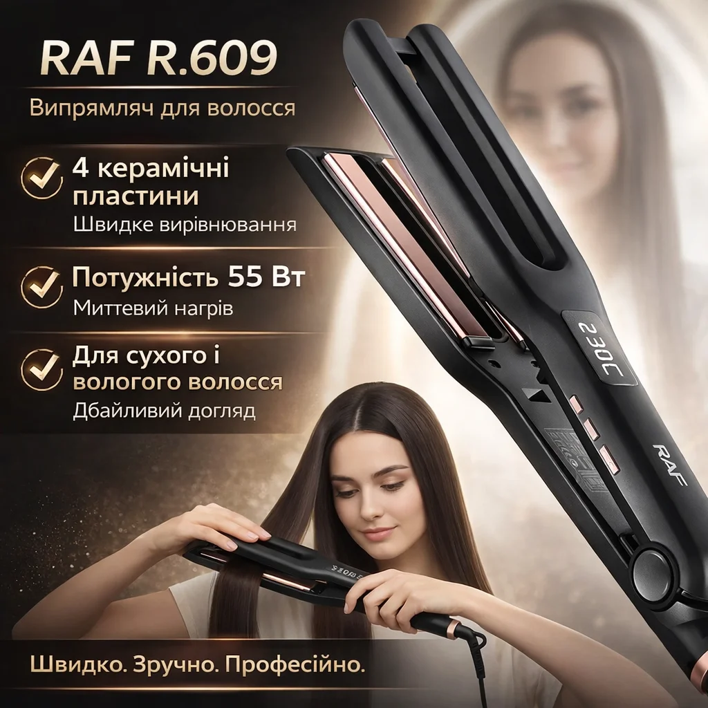 Випрямляч для волосся RAF R.609, 55 Вт